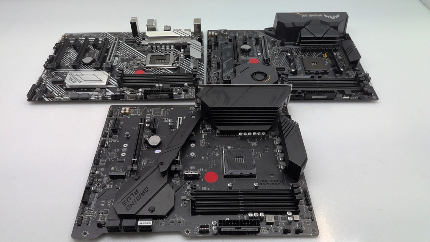 3X *For Parts* TUF GAMING X570-PLUS WIFI &PRIME B560-PLUS AC-HES & MPG B550