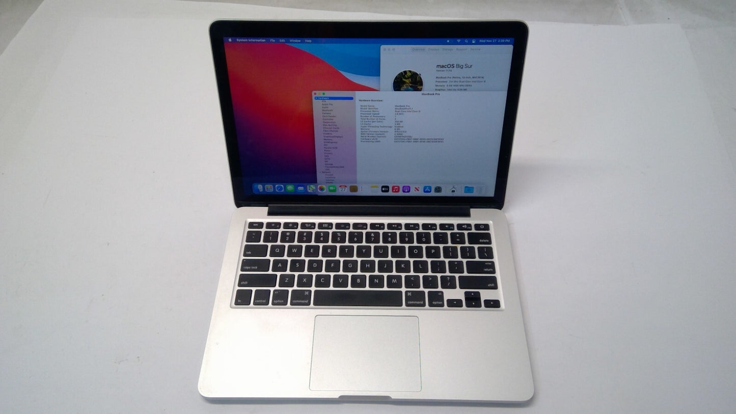 Apple Macbook Pro 13.3" A1502 2014 Mid, i5@2.6GHz/8GB RAM/256GB SSD B0
