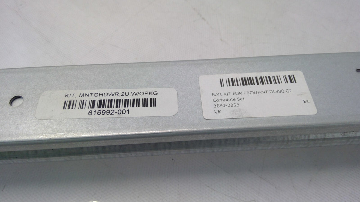 HP 616992-001 ProLiant DL380 G6 G7 2U Inner / Outer Mounting Rail Kit