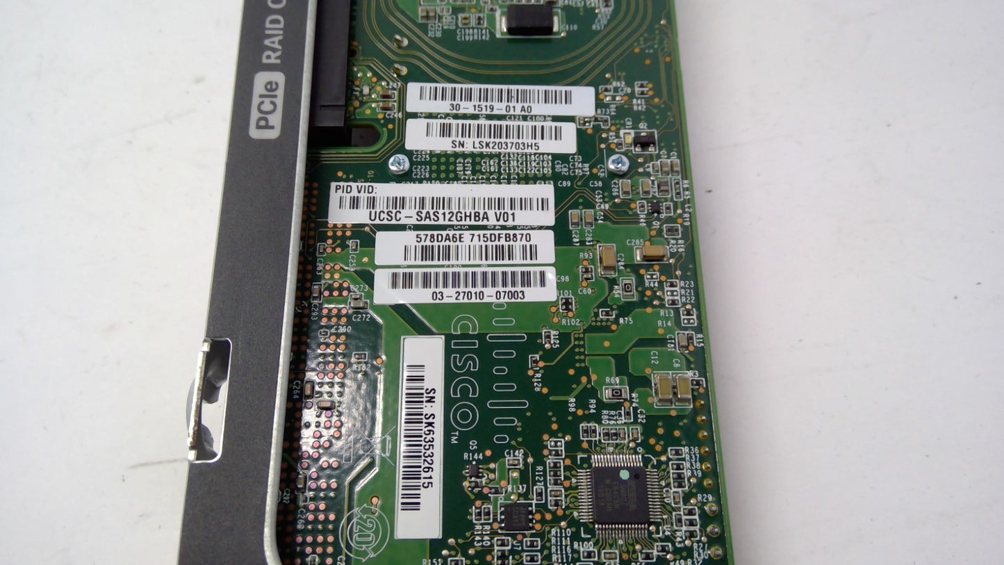 Cisco UCSC-MRAID12G-4GB 12Gb/s SAS SATA Raid Controller PCIe Adapter