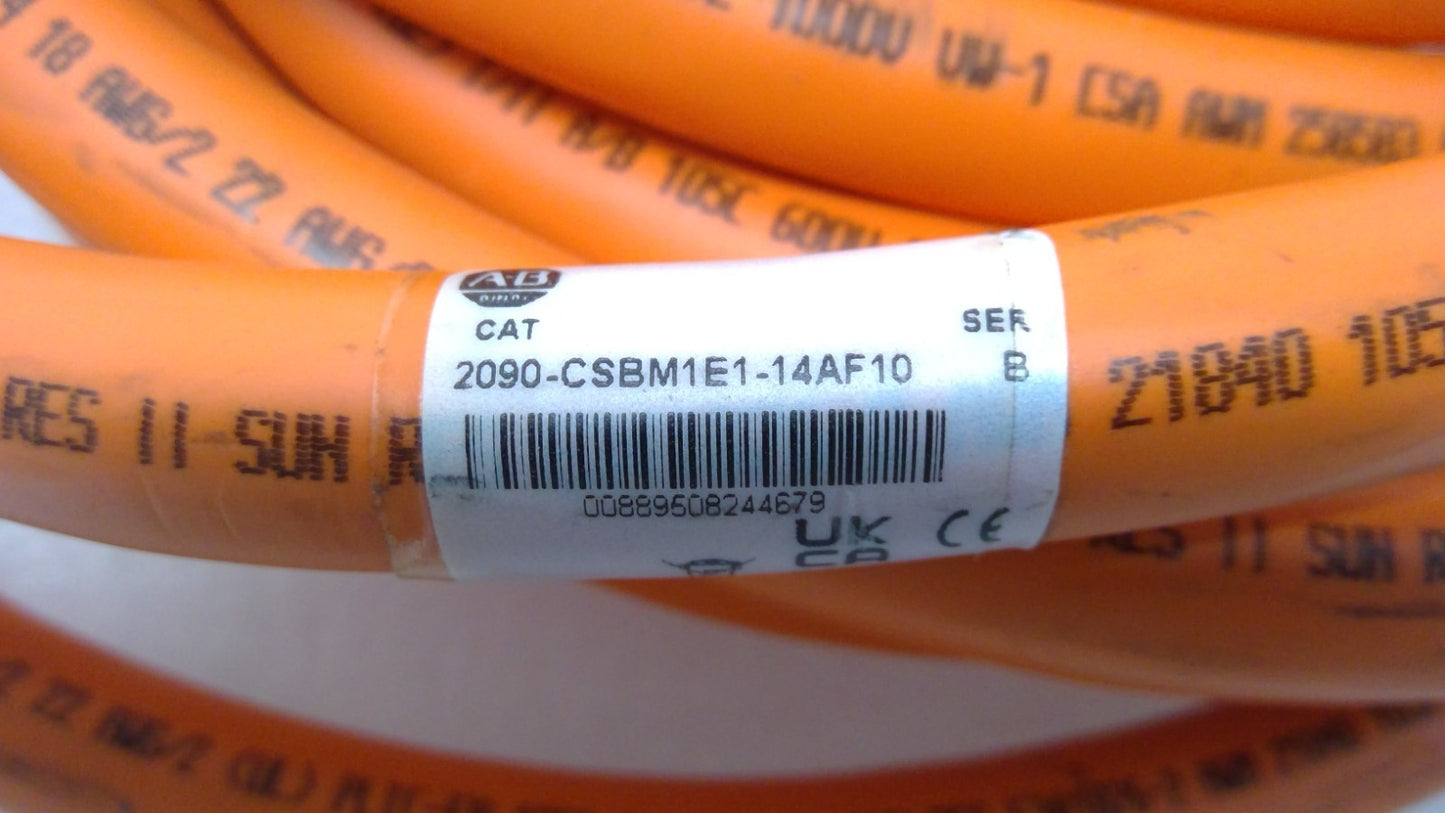 Allen Bradley 2090-CSBM1E1-14AF10 KINETIX Single Motor Cable 14AWG 10M 2025 MFG