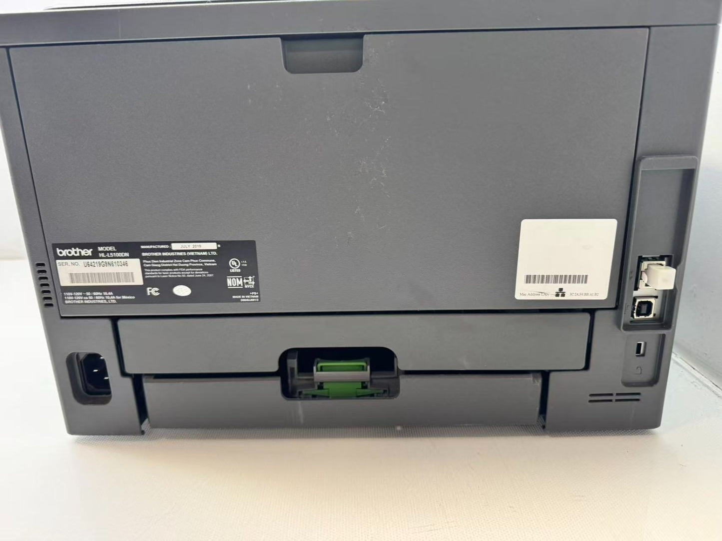Brother HL-L5100DN Laser Printer Genuine Toner Page Counter :198186