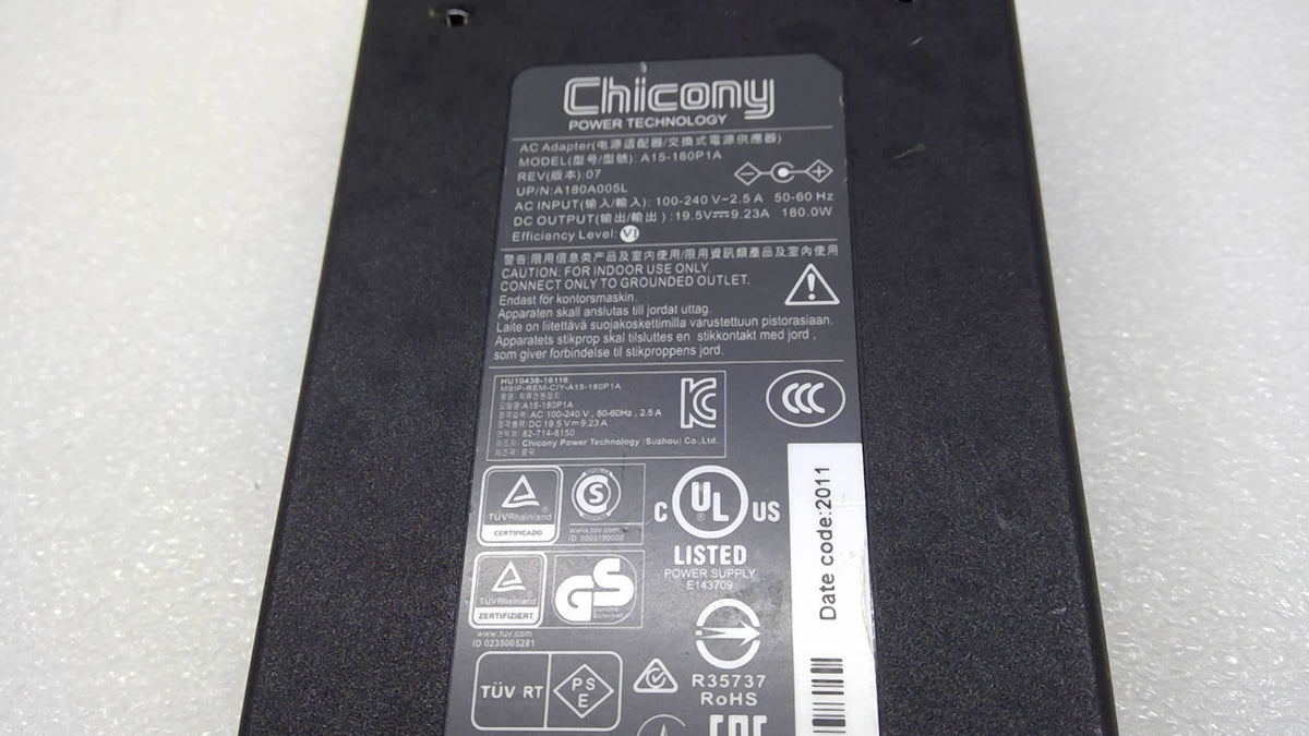 Genuine Chicony 180W AC Adapter for MSI A15-180P1A A17-180P4A 19.5V 9.23A