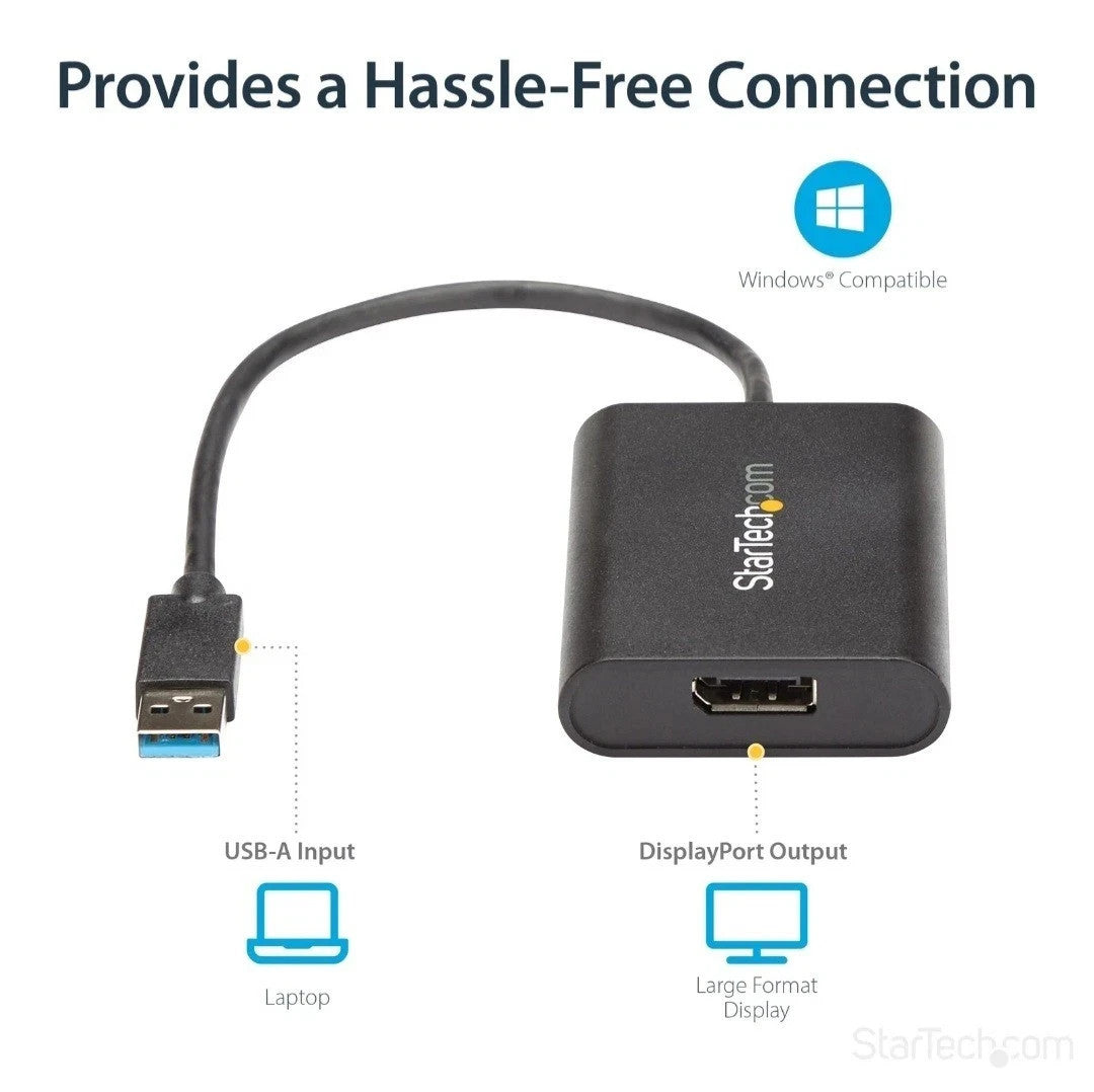 StarTech USB32DPES2 USB 3.0 to DisplayPort Adapter -4k 30Hz