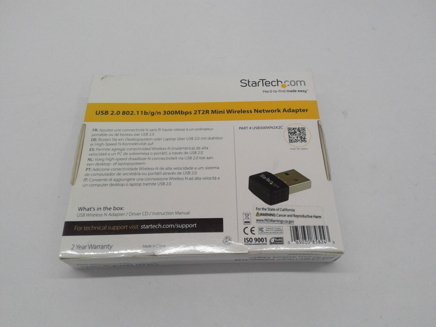 Startech USB300WN2X2C USB 2.0 300 Mbps Mini Wireless-N Network Adapter