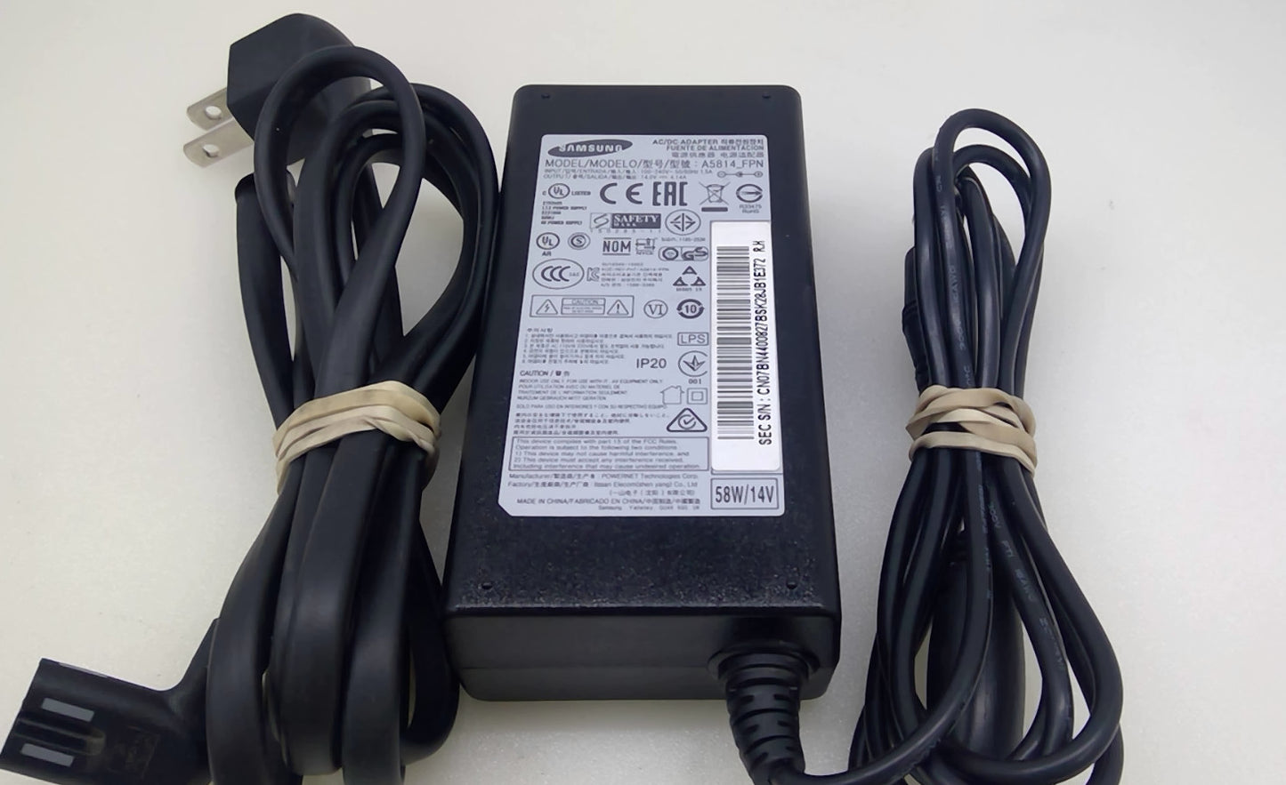 Samsung A5814_FPN 58W AC/DC Power Adapter 14V 4.14A Genuine OEM 6.0MM