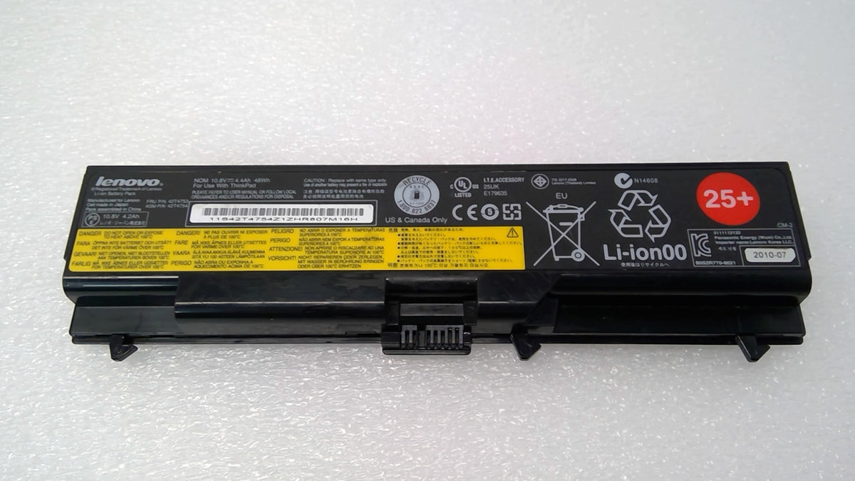Genuine Lenovo ThinkPad 25+ Battery, FOR SL410 SL510 L410 L420