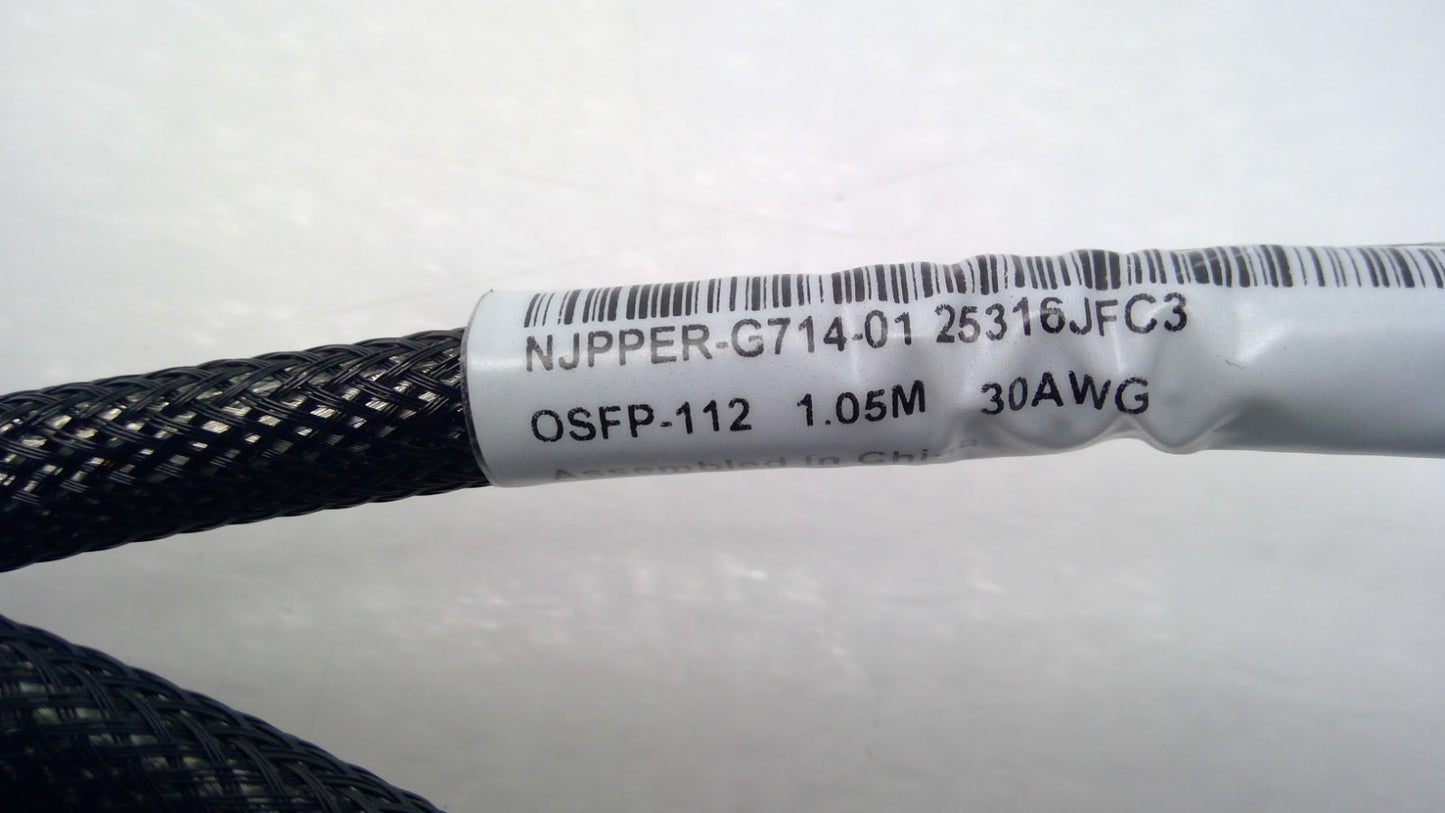 Amphenol NJPPER-G714-01 800G OSFP-112 DAC Cable 1.05m 30AWG Copper 1179853-01