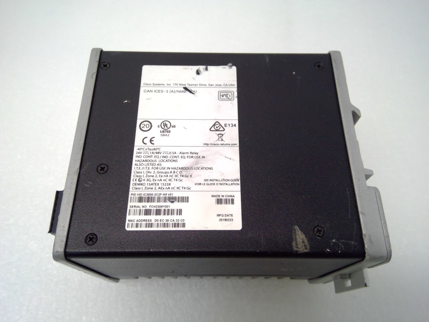 Cisco ISA-3000-2C2F-K9 ruggedized industrial security appliance Switch*READ*