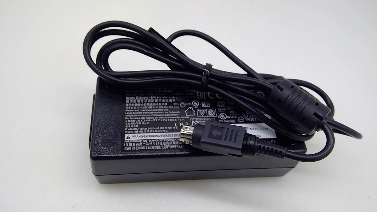 Genuine Epson C1 M235B 24V 1.5A 36W 3-Pin POS Receipt Printer Power Adapter