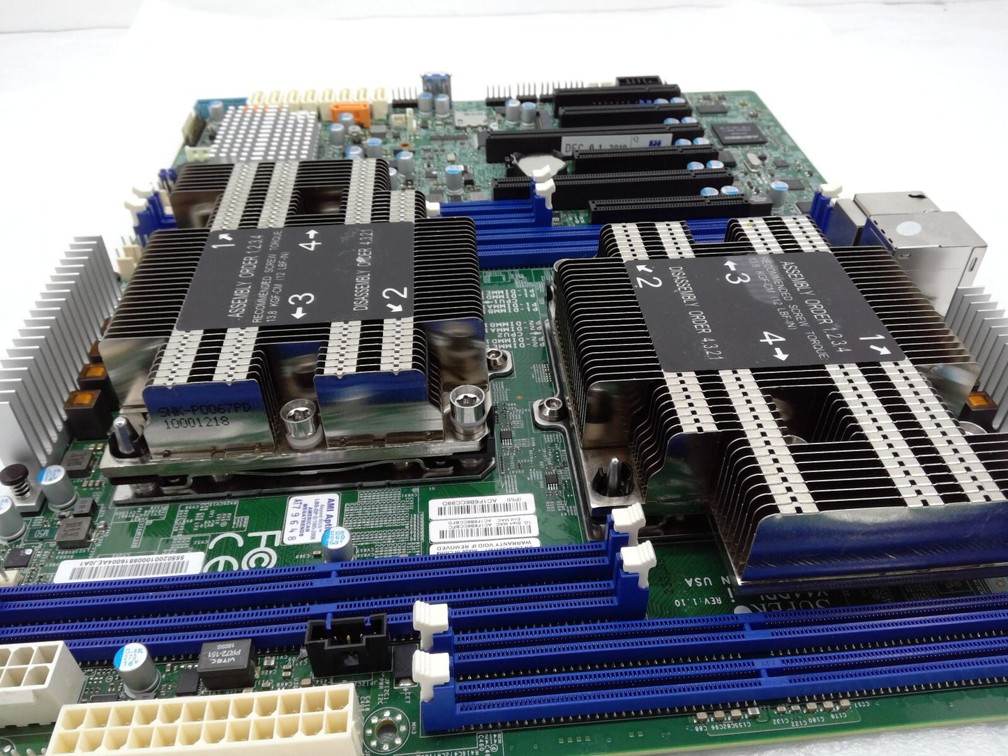 Supermicro X11DPL-I Motherboard Intel C621 Dual Socket LGA-3647 ATX + Heatsink