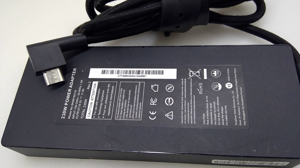 230W Laptop Power Adapter for Razer Blade 19.5V 11.8A SK90195118 3-Pin Connector