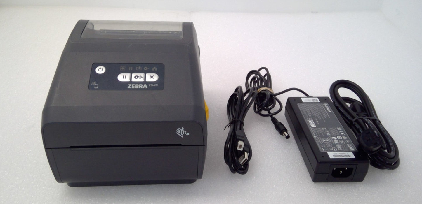 Zebra ZD421 Direct Thermal Desktop Barcode Shipping Label Printer USB