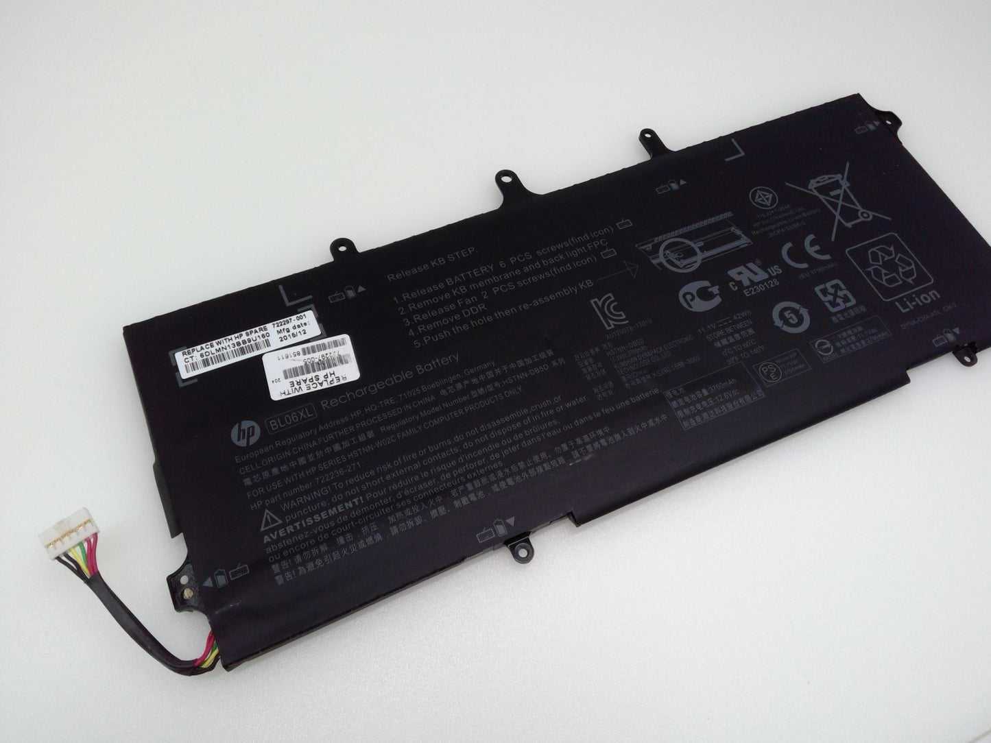 Original 42WH 11.1V BL06XL Battery For HP EliteBook Folio 1040 G1 G2 BL06042XL