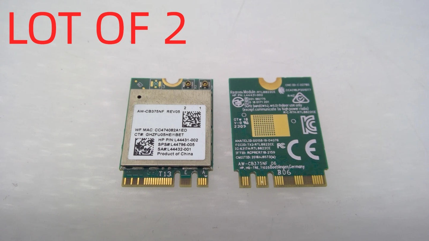*X2*HP L44431-002 RTL8822CE OEM WIRELESS BLUETOOTH CARD X360 14B-CB0013DX Wifi 5