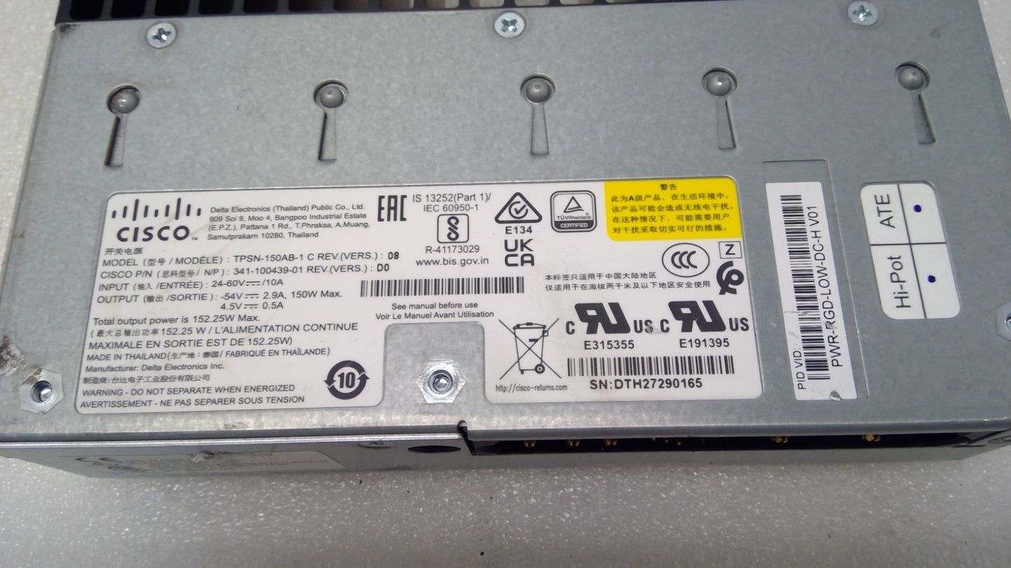 Cisco PWR-RGD-LOW-DC-H Low-voltage(24/48V) DC Power Supply Module For IE 4010