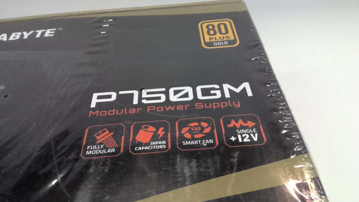 NEW Gigabyte P750GM 80 PLUS GOLD Modular Fully Power Supply  12V 120mm GP-P750GM