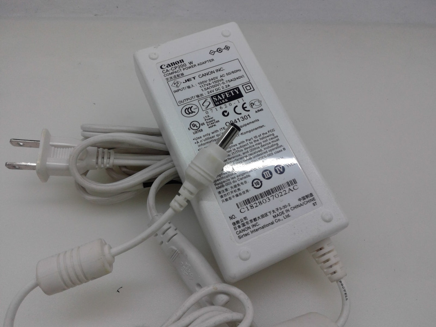 Genuine CANON CA-CP200 W AC Adapter Power Supply - SELPHY CP-200/CP-400/CP-500