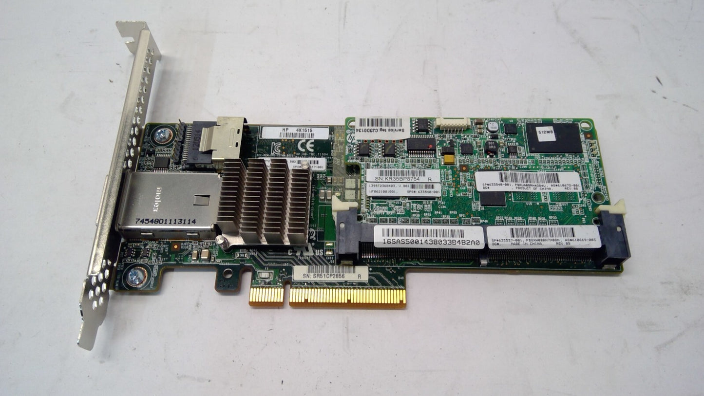 HP 633537-001 P222 512MB FBWC Single Port Raid Controller Full Height
