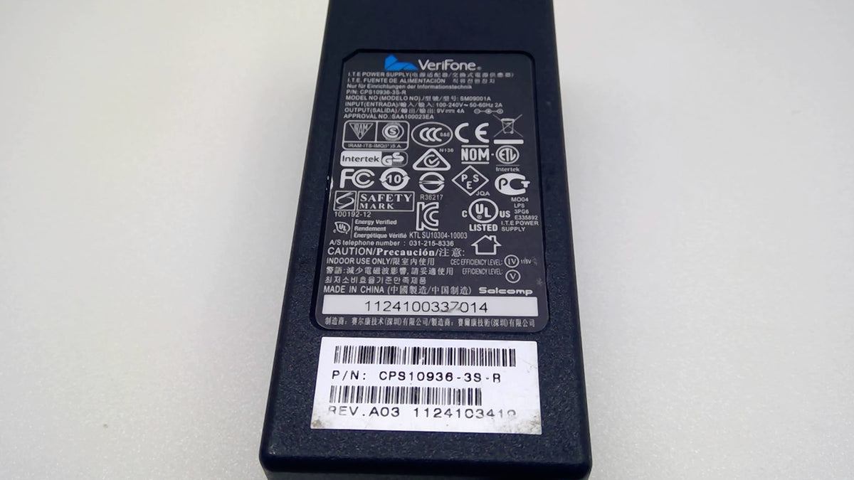 Genuine VeriFone CPS10936-3S-R SM09001A 36W 9V 4A AC Adapter for VX510 POS Termi