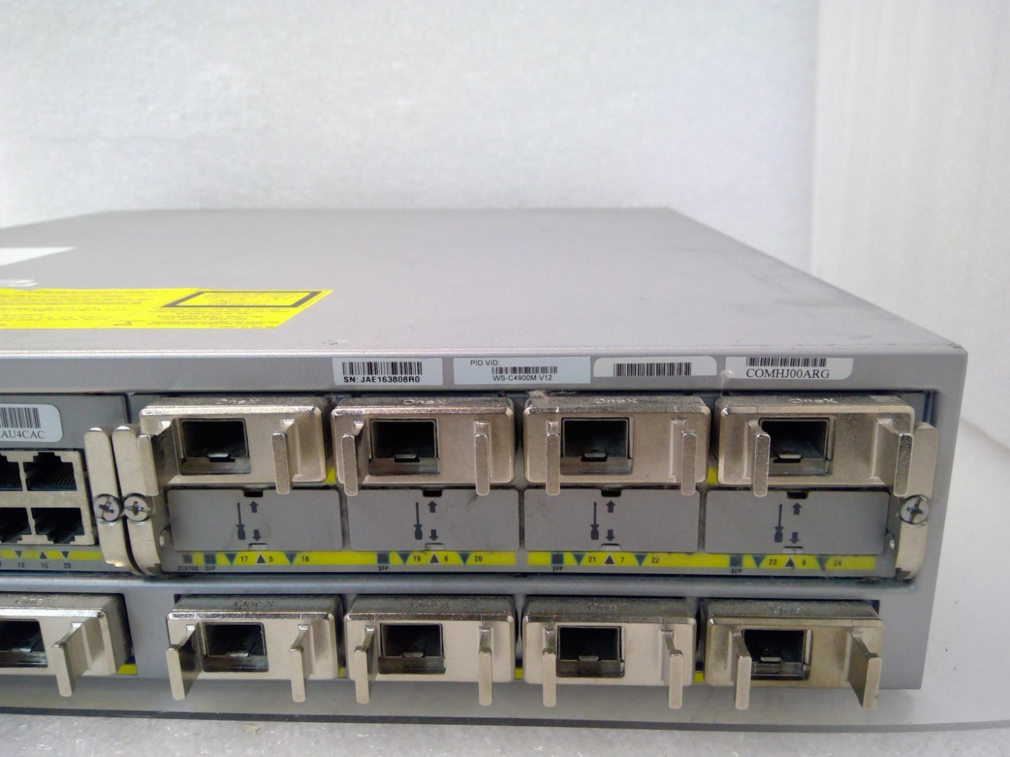 Cisco WS-C4900M V12 W/ 2xPWR-C49M-1000AC 12XCVR-X2-SFP10G Ethernet Switch