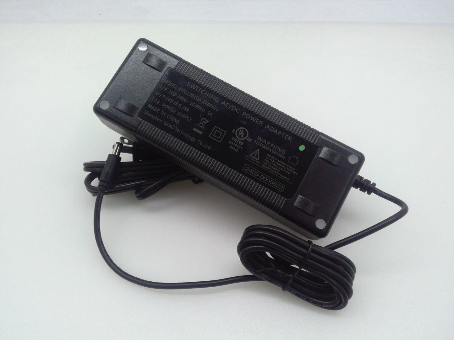 SWITCHING /GEAO Tech GEO1201DA-2400625 AC/DC Adapter Power supply 24V 6.25A