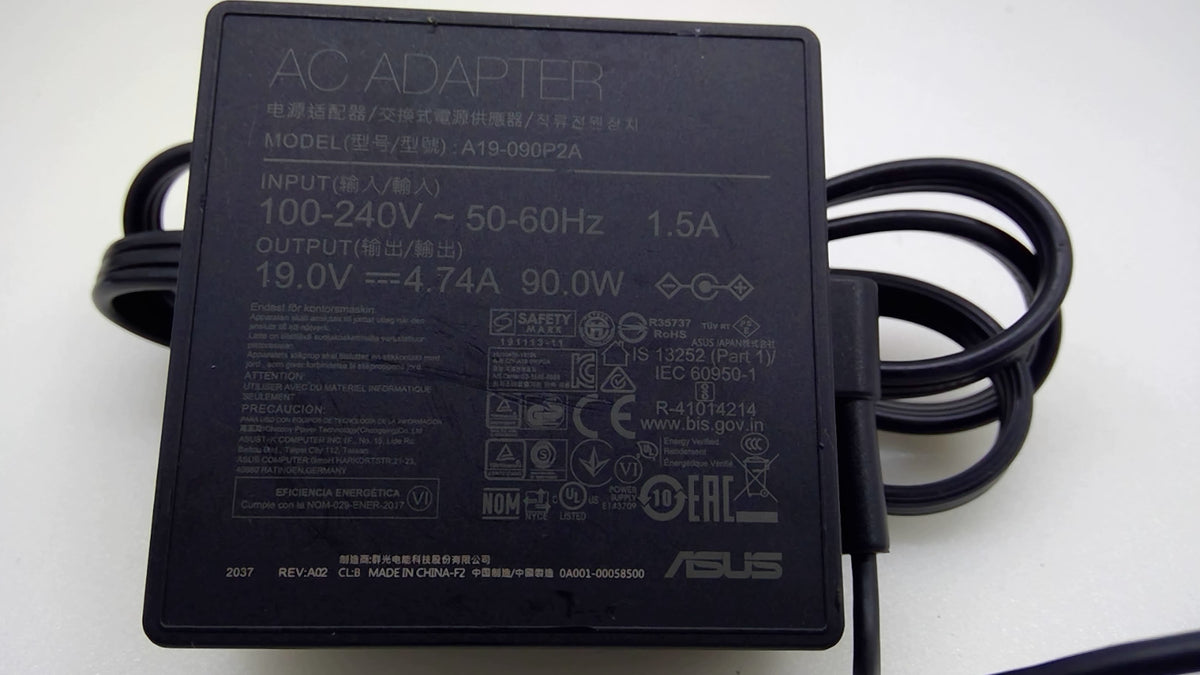Genuine ASUS A19-090P2A 90W Laptop Adapter 19V 4.74A 5.5x2.5mm