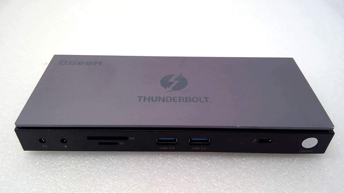 QGeeM  T4801 16 in 1 USB C Thunderbolt 4 Docking Station Dual Monitor 4K *READ*