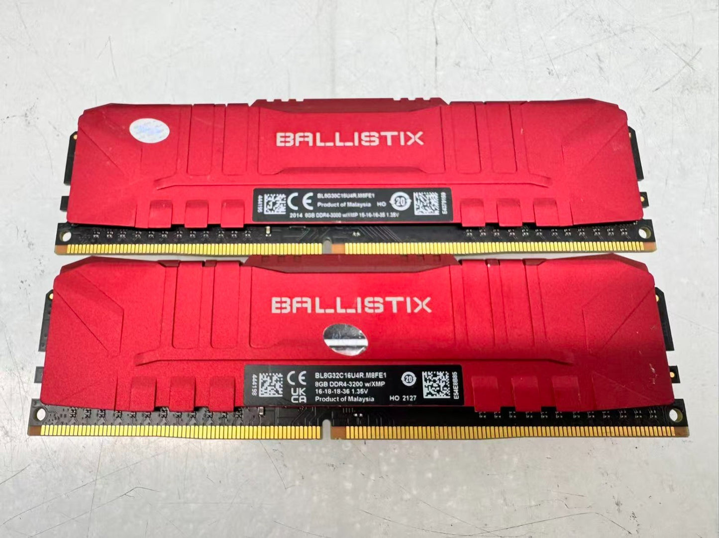 Crucial Ballistix 16GB (2x8GB) DDR4-3200 Desktop Memory BL8G32C16U4R RED