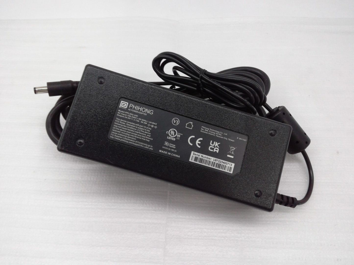 PHIHONG AC Adapter PPL90U-240 Power supply 24V 3.75A 90W  W/Cord