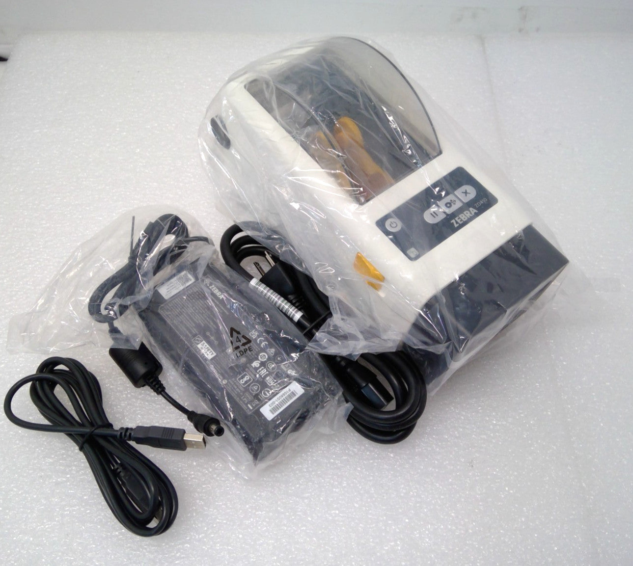 Zebra ZD410 Direct Thermal Label Printer USB Bluetooth Ethernet AC w/ Cutter