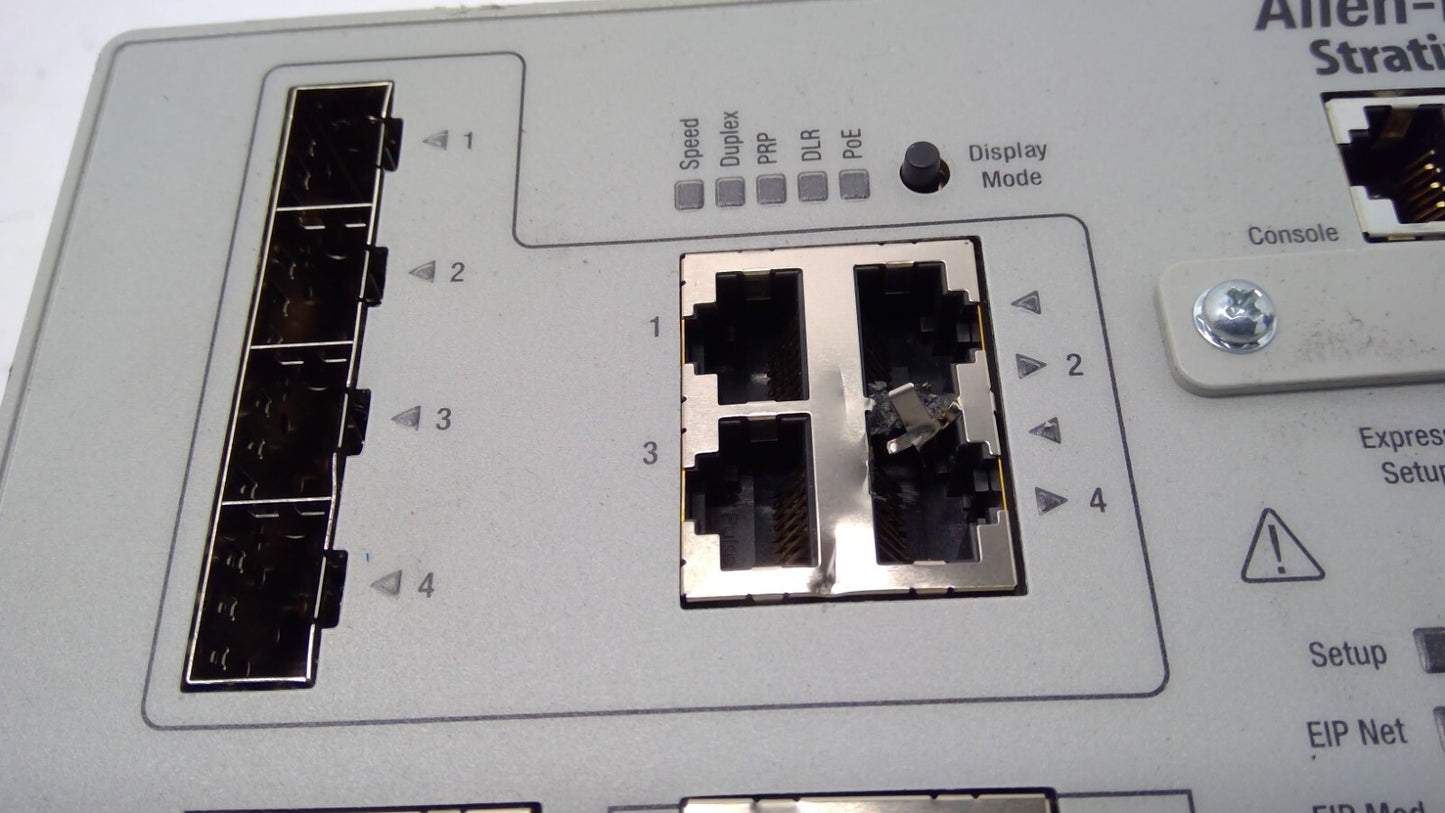 Allen Bradley Stratix 5400 1783-HMS8TG8EG4CGR /A Ethernet Mng Switch *Read*