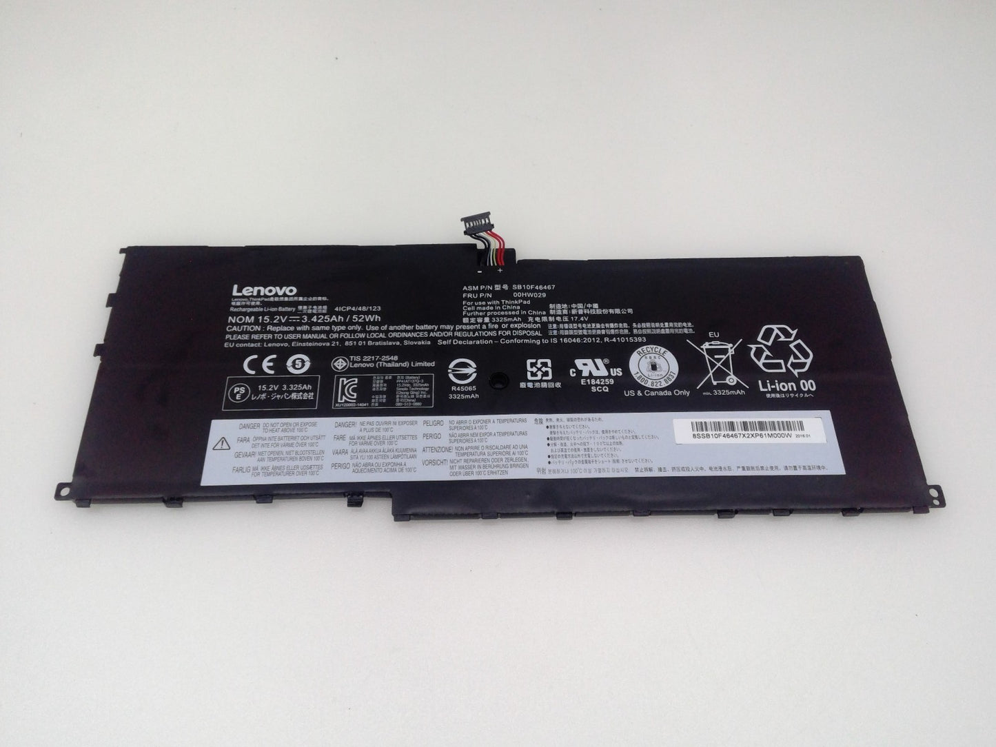Genuine 00HW028 00HW029 01AV438 01AV458 Battery for Lenovo ThinkPad X1C Yoga#