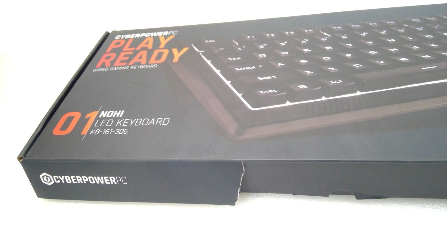 CyberPowerPC PLAY READY 01 Gaming NOHI LED Wired Keyboard KB-161-306