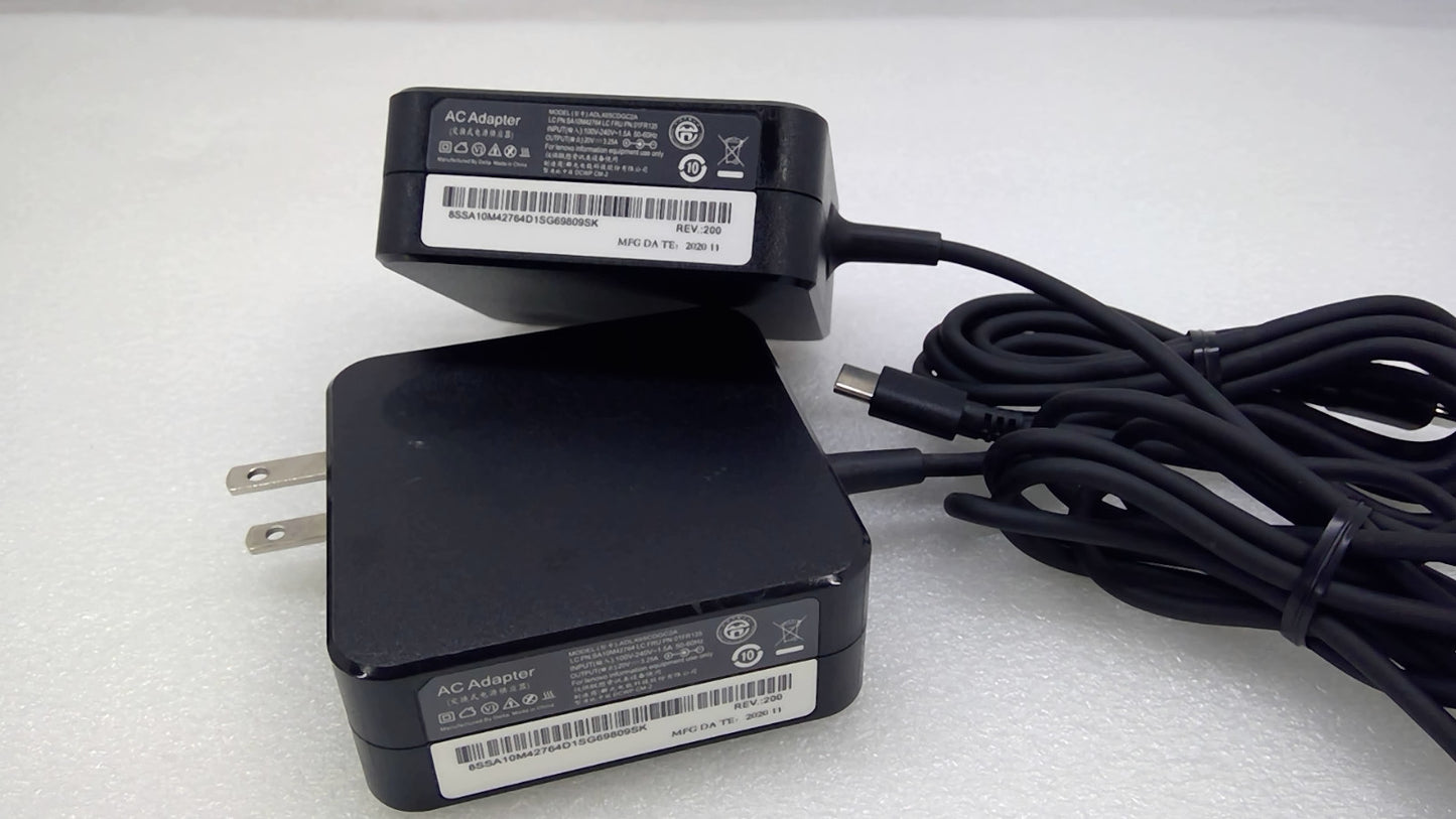 Lot of 2 ADLX65DCGC2A 65W AC Adapter Charger 20V 3.25A  For LENOVO