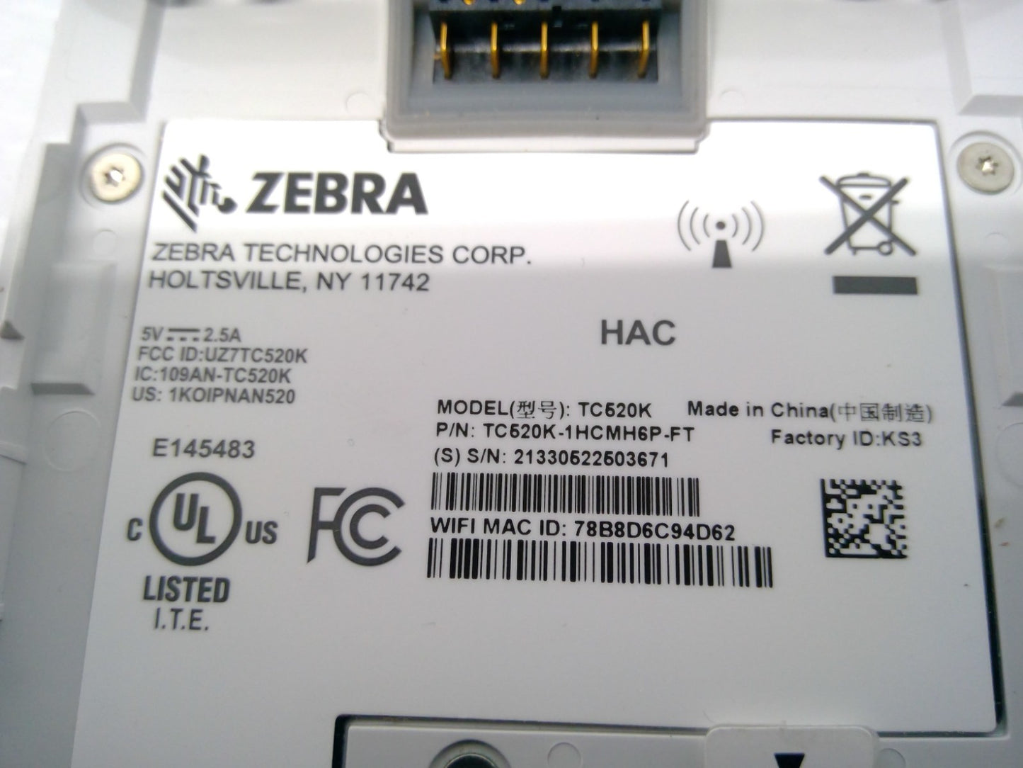 NEW Zebra TC52 TC520K (TAA) Android Barcode Scanner Computer TC520K-1HCMH6P-FT