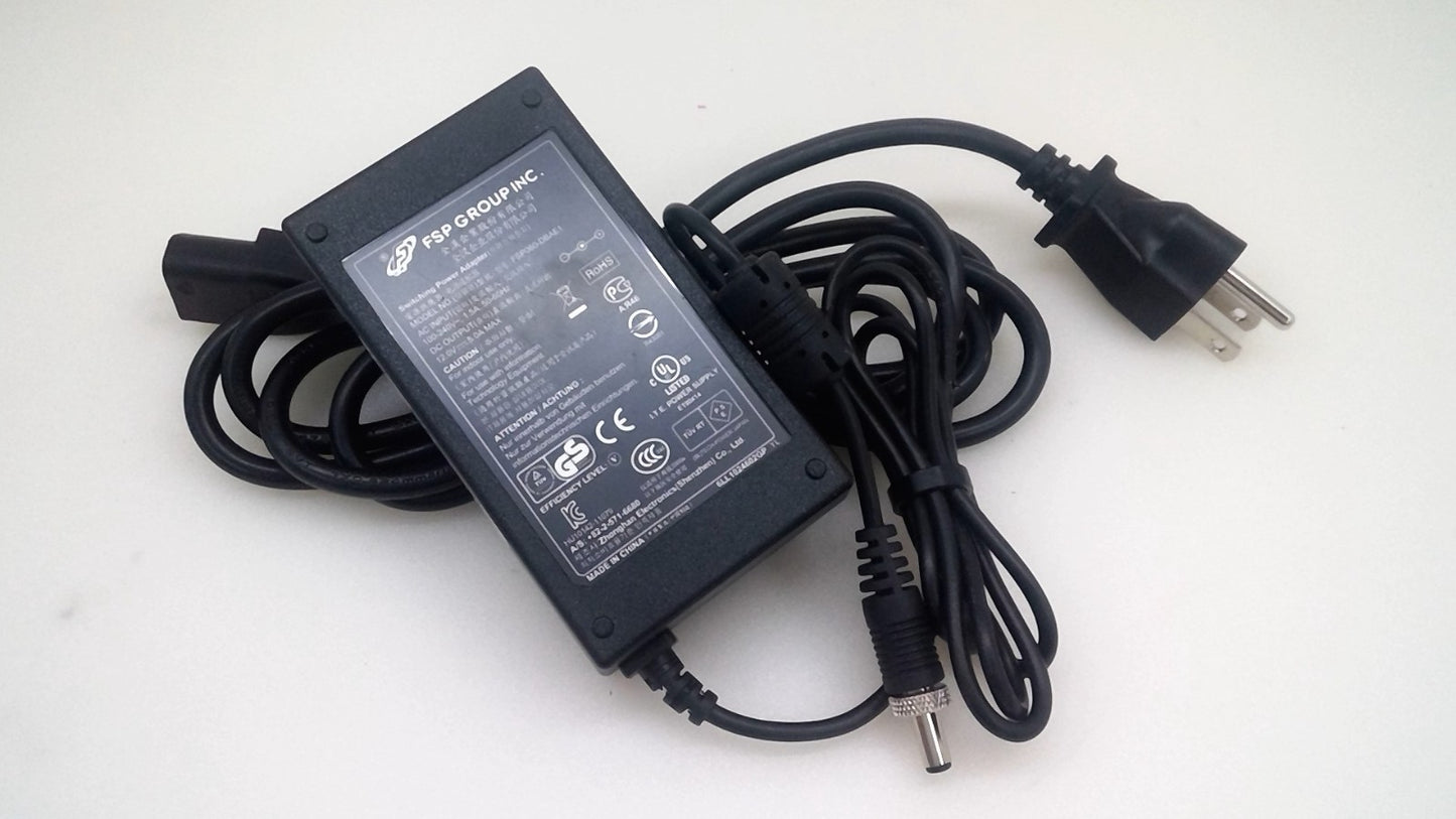 Genuine FSP FSP060-DBAE1 12V/5A Power Adapter with Screw Lock Barrel