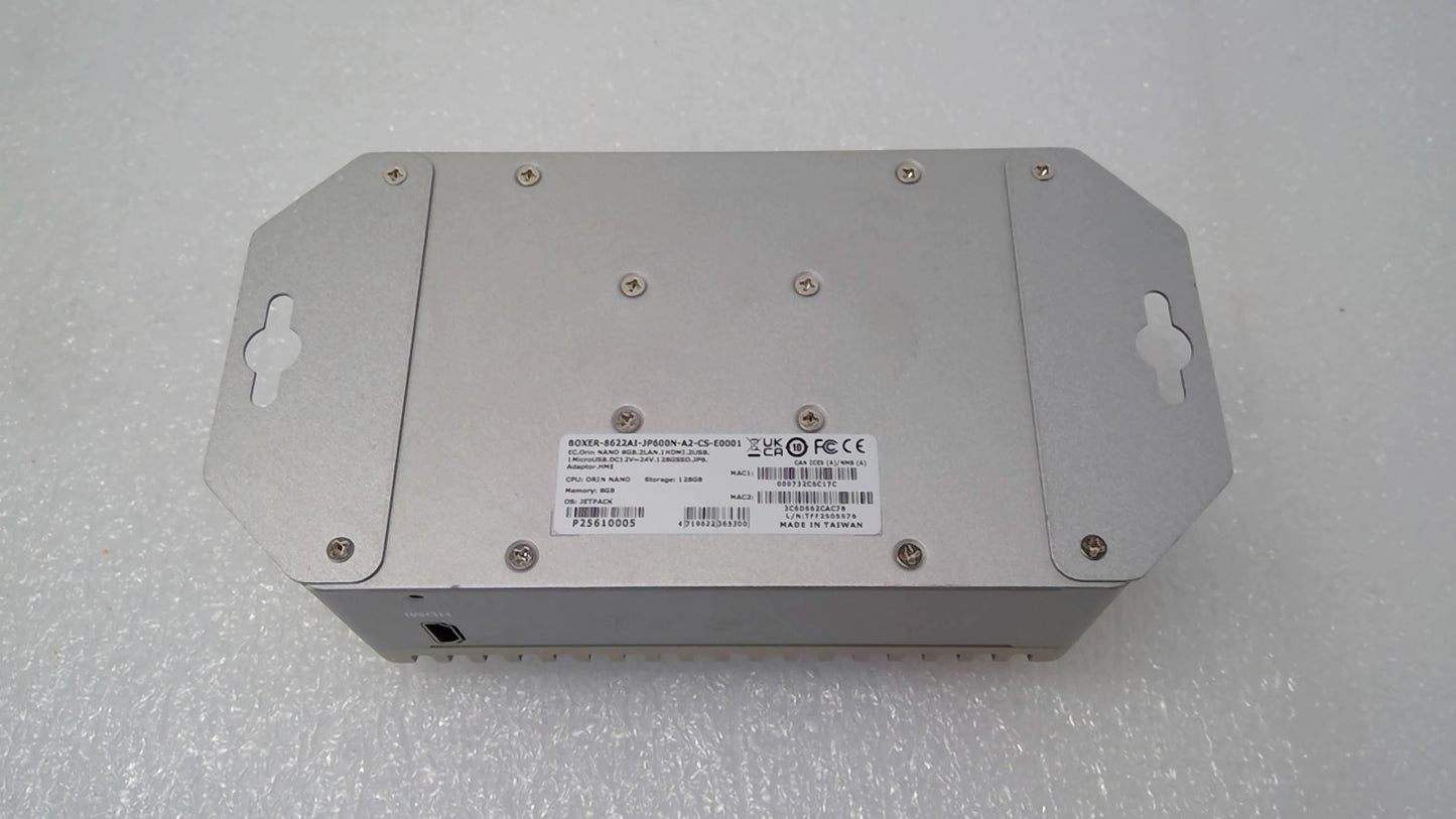 AAEON BOXER-8622AI Fanless Box PC NIVDIA Jetson Orin nano 8GB RAM 128GB SSD JP6