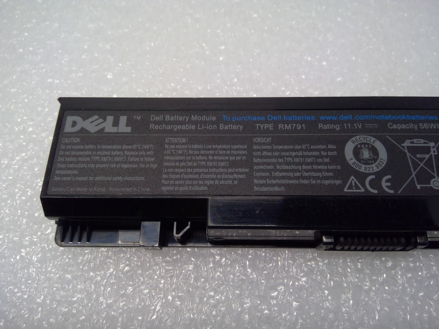 RECHARGEABLE LI-ion Battery For DELL RM791 56Wh 11.1V 4.84Ah  0KM978