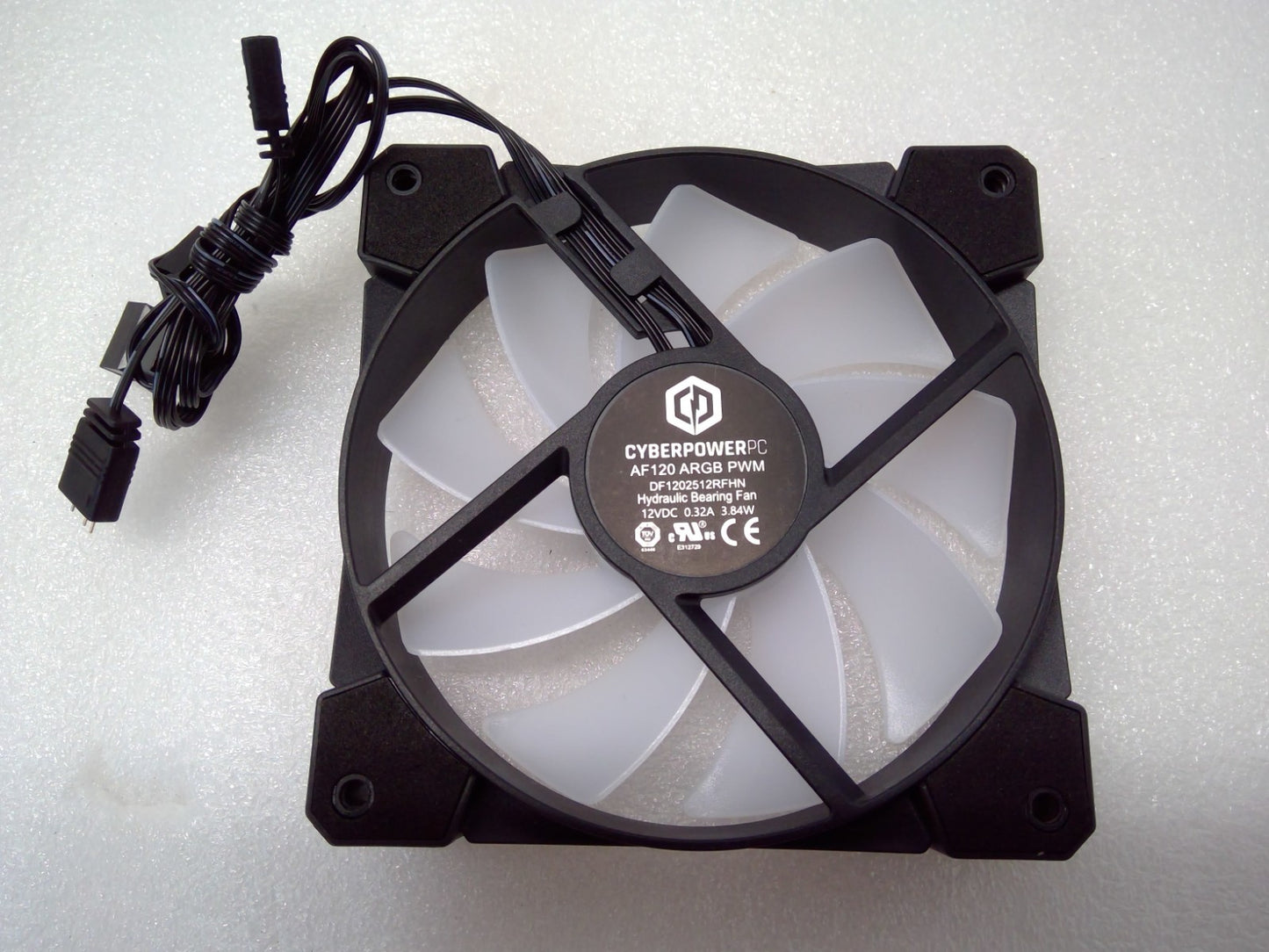 Lot of 3 CYBERPOWER PC AF120 ARGBPWM DF1202512RFHN Hydraulic Bearing FANS BLACK