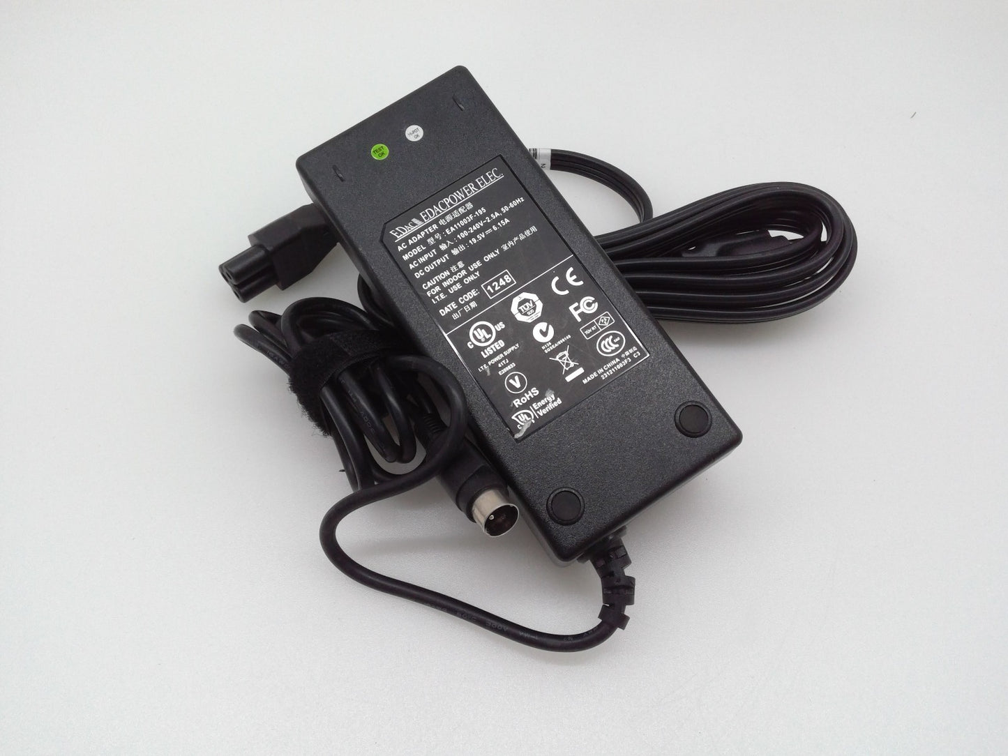 OEM Edac EA11003F-195 AC Adapter 19.5V 6.15A 3 Pin W/Power Cord
