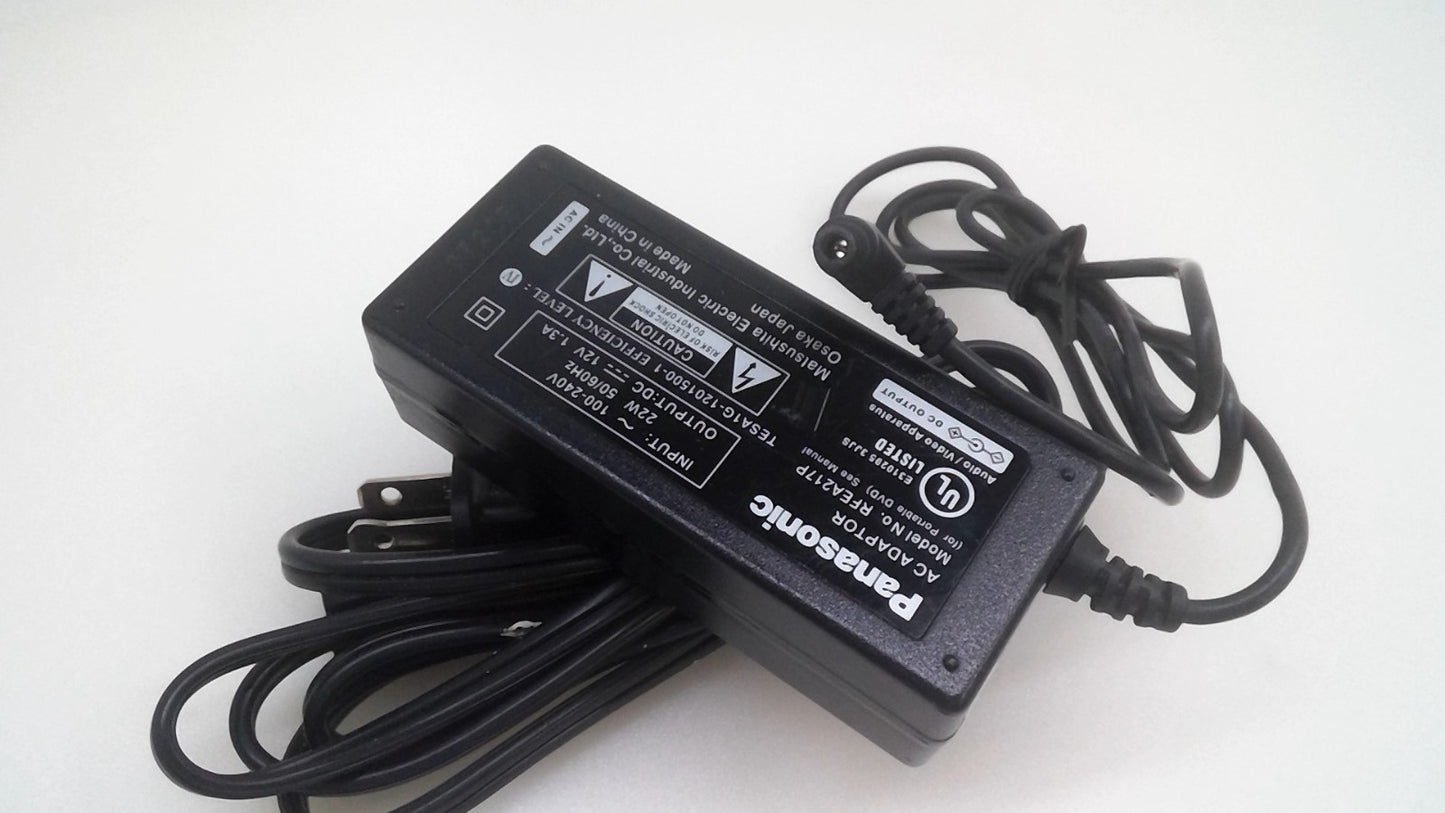 Genuine Panasonic AC Adapter Model RFEA217P 12V 1.3A Portable DVD Power Supply