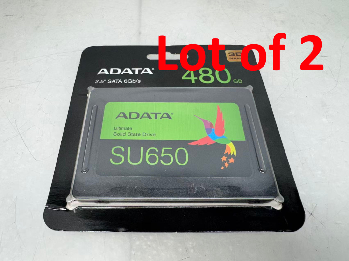(Lot of 2)  ADATA 480 GB SSD Ultimate SU635 2.5" SATA 6GB/s (New)