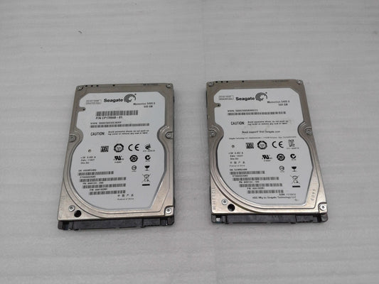 Lot of 2 Seagate Momentus 5400.6 ST9500325AS 500GB 5.4K SATA II 2.5'' Hard Drive