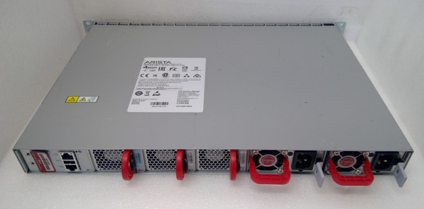 Arista CCS-720XP-48ZC2 40-Port 2.5G, 8-Port 5G PoE, 4-SFP 25G 2-100G W/ PSU FANS