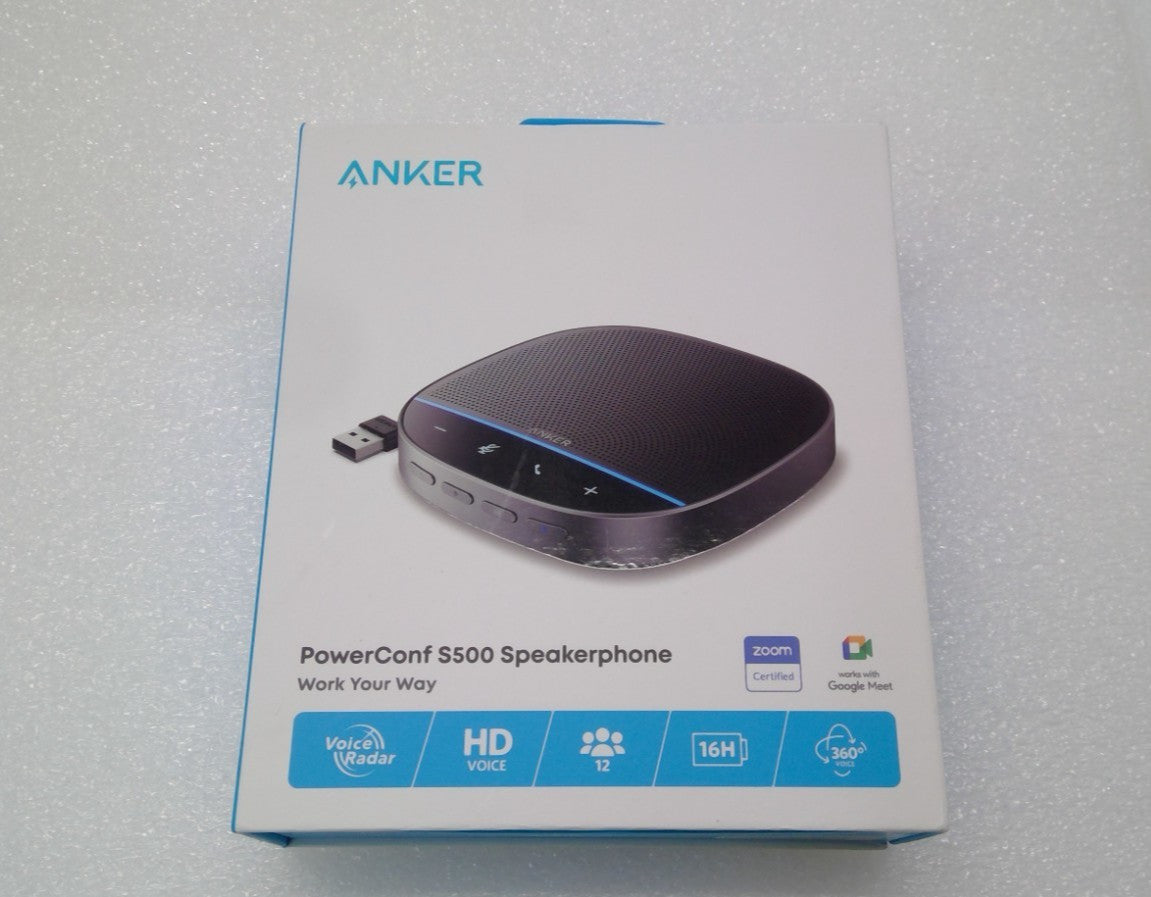Open Box ANKER A3305 POWERCONF S500 SPEAKERPHONE USB-C CONFERENCE SPEAKER