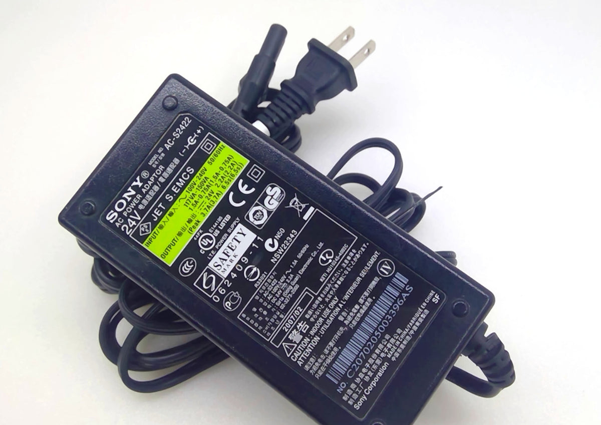 Genuine Sony AC-S2422 24V 2.2A 53W AC Adapter 5.5x2.5mm w/Cord
