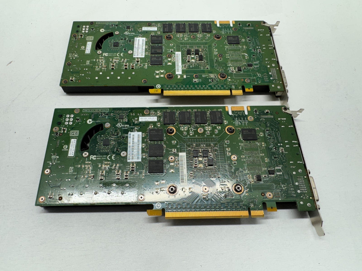Lot of 2 HP NVIDIA QUADRO 4000 2GB GDDR5 PCLe Graphics Video Card *READ*