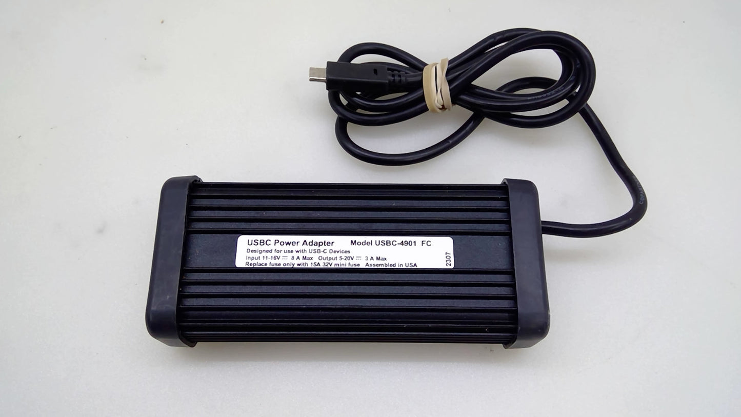 Lind USBC-4901 60W USB-C Car Adapter Dell XPS Zebra Missing Input Cable