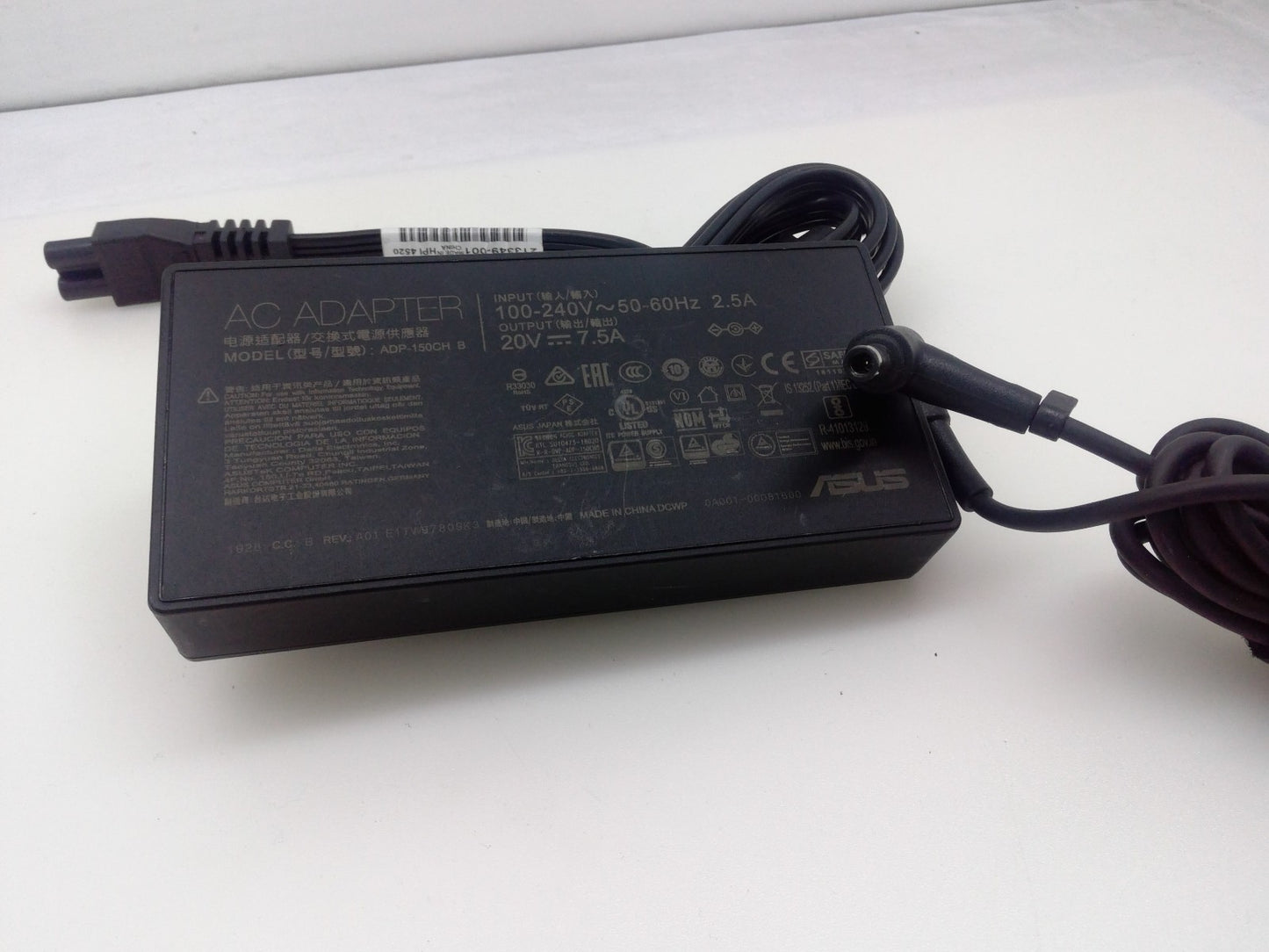 Genuine ASUS 150W ADP-150CH B AC Adapter 20V 7.5A  6.0×3.7mm Center Pin